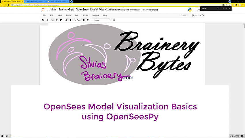 BraineryByte: OpenSees Model Visualization Basics: the 3D Model and Eigenmodes